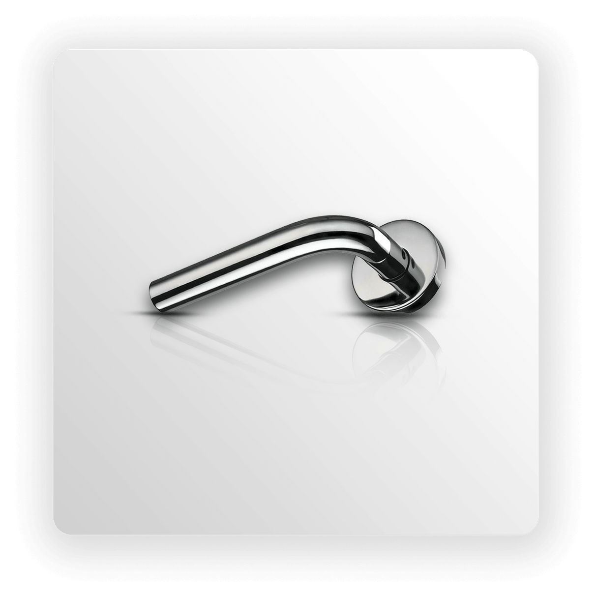 Polished Stainless Steel Door Handles with Straight Lever