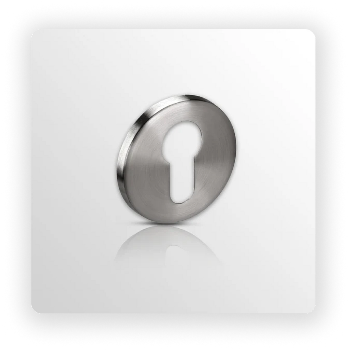 Euro Escutcheons Pair with Satin Finish