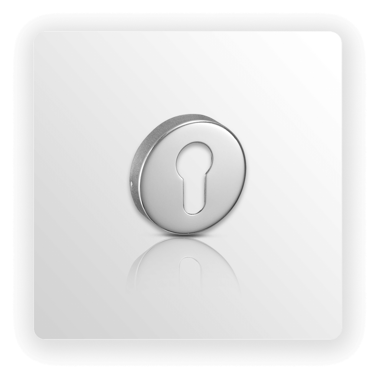 Euro Profile Escutcheons with Polished Finish