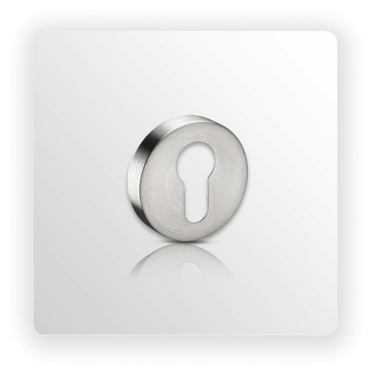 Euro Escutcheon Pair in Satin Stainless Steel 10mm
