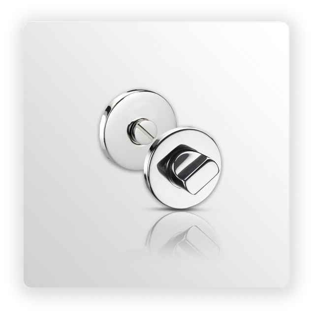 Polished Stainless Steel Bathroom Turn & Release 6mm Thick