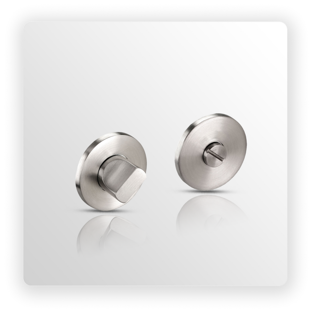 Satin Stainless Steel Bathroom Turn & Release 6mm Thick