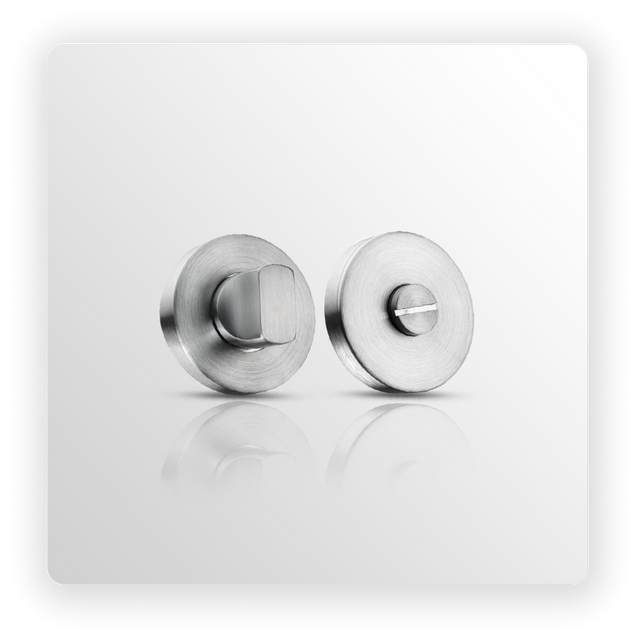 Bathroom Lock Thumb Turn with Indicator 6mm in Polished Stainless Steel