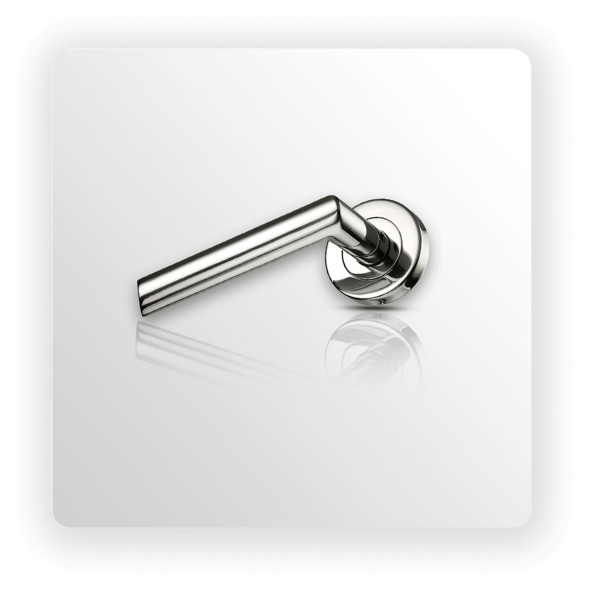Designer Door Handles with Mitred Stainless Steel Lever