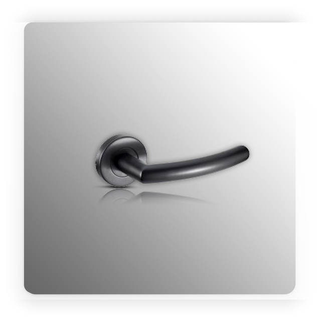 Black Internal Door Handles with Matte Black Finish