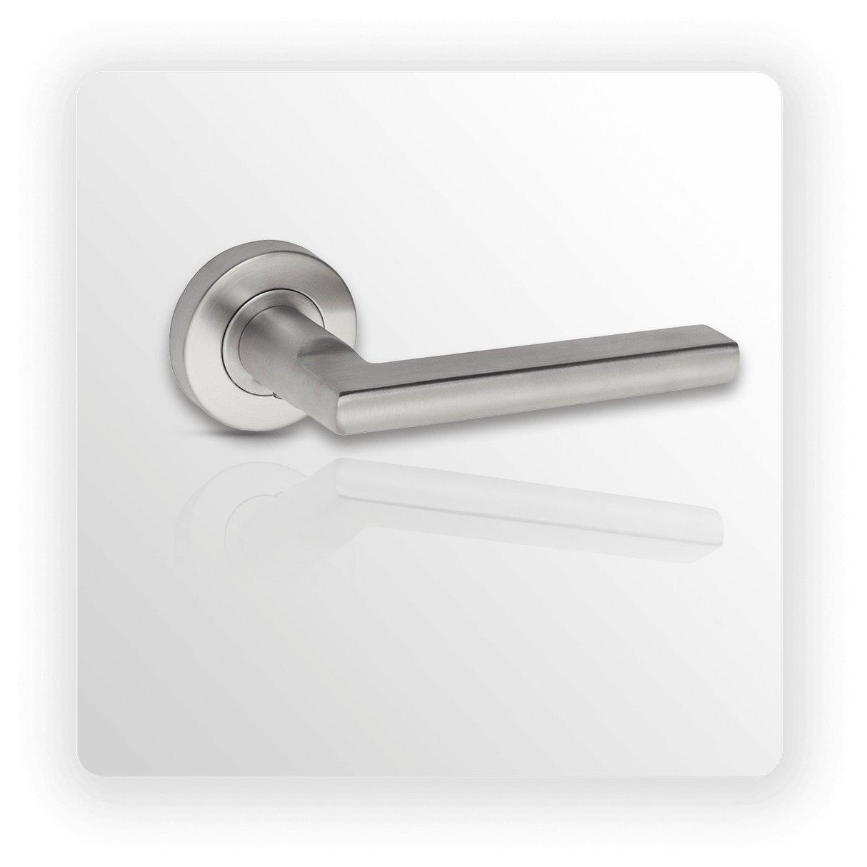 Internal Satin Stainless Steel Door Handles with Lever on Rose