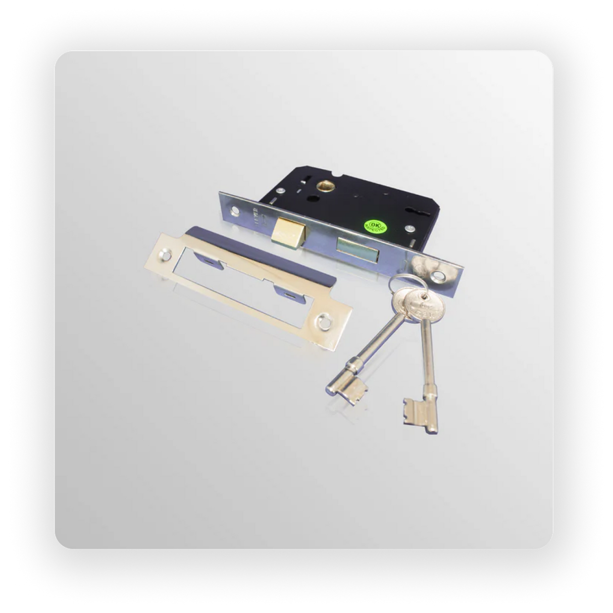 63mm 3 Lever Sash Lock in Satin Nickel finish