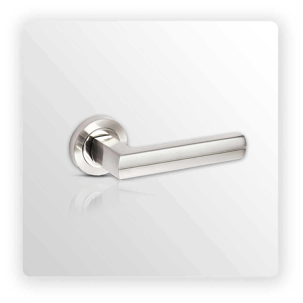 Brushed Chrome Door Handles on Rose