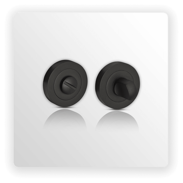 Matte Black Bathroom Lock Thumb Turn & Release