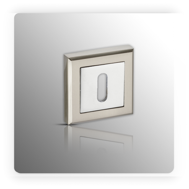 Square Standard 10mm Keyhole Escutcheon Duo Pairs