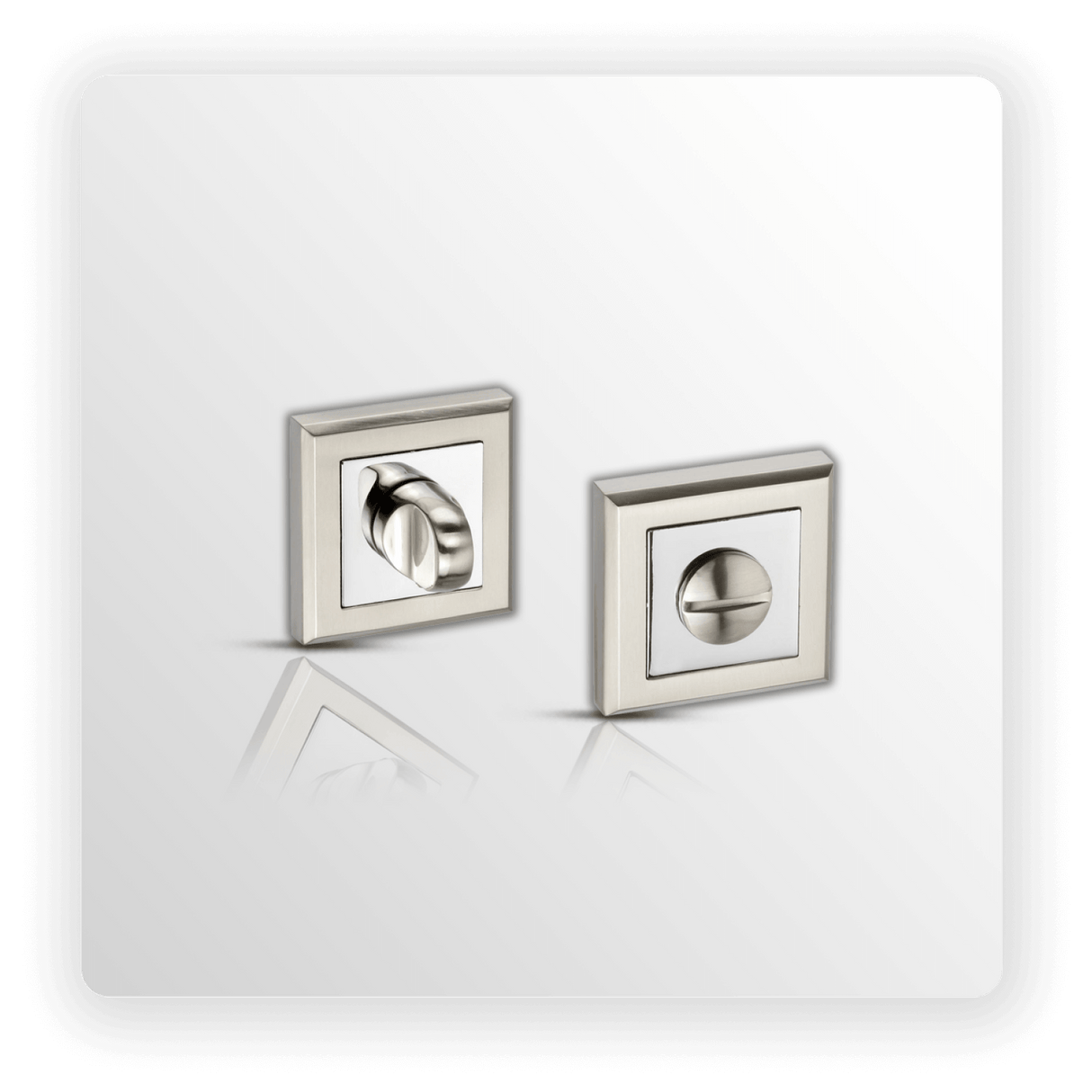Square Bathroom Turn & Release Duo Chrome Finish