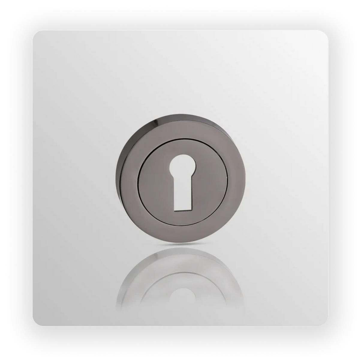 ROUND KEY ESCUCHTEON in Black Nickel finish