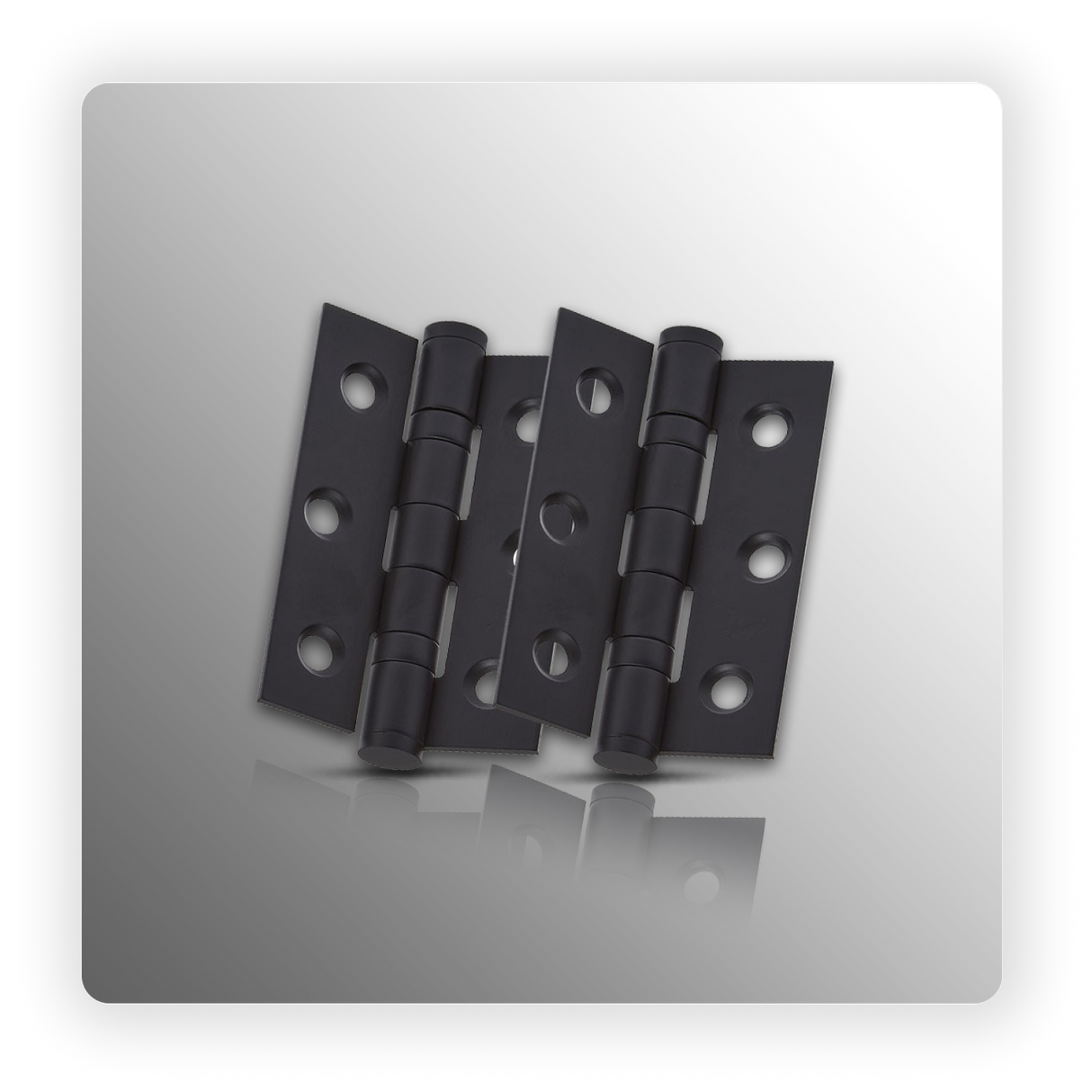 Black Butt Hinges Pair 4 Inch Ball Bearing Hinges