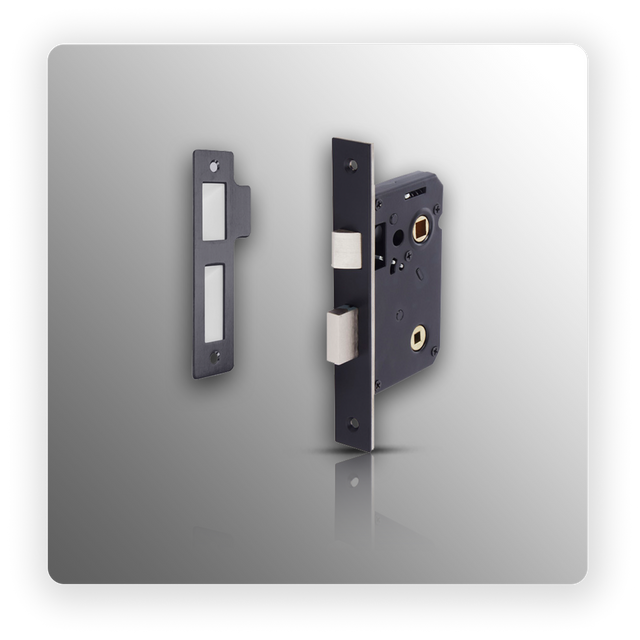 Matte Black Bathroom Lock 63mm / 45mm Mortice Lock Backset