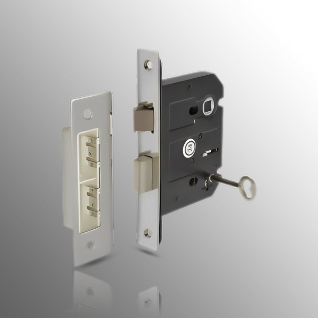 3 Lever Mortice Sash Lock 76mm / 57mm Polished Stainless Steel