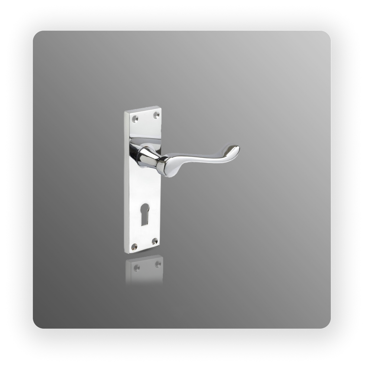 Internal Door Handles with Scroll Lever on Lock Backplate