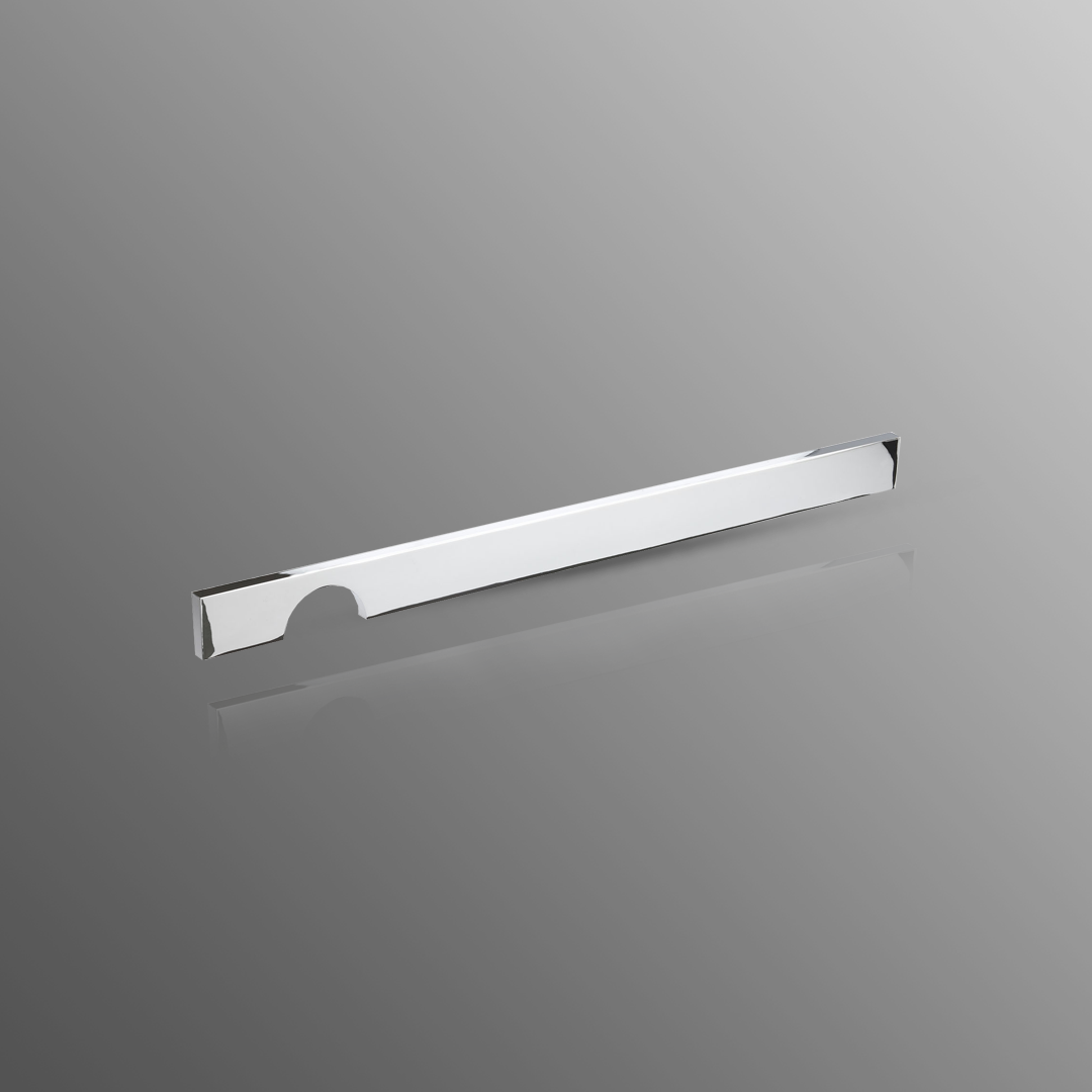 Kitchen Cupboard Handles C Shaped Cut Out Polished Chrome - 320mm Centres