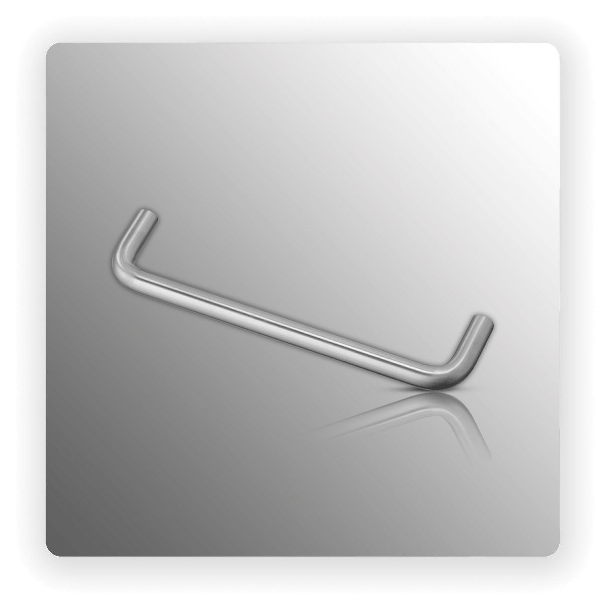 D Shaped Cupboard Handles Brushed Stainless Steel - 150mm Centres