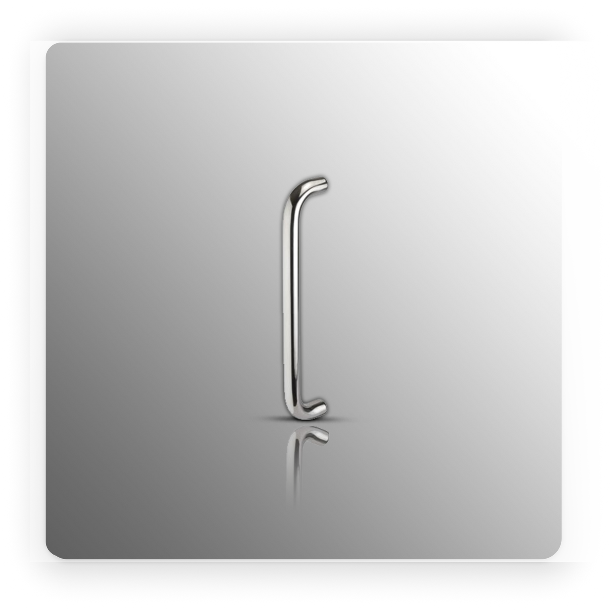 D Pull Handles in Polished Stainless Steel 225mm Centres