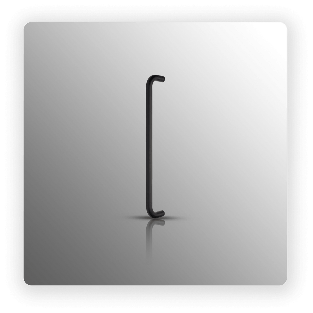 D Pull Handles 400mm Centres with Matte Black Finish