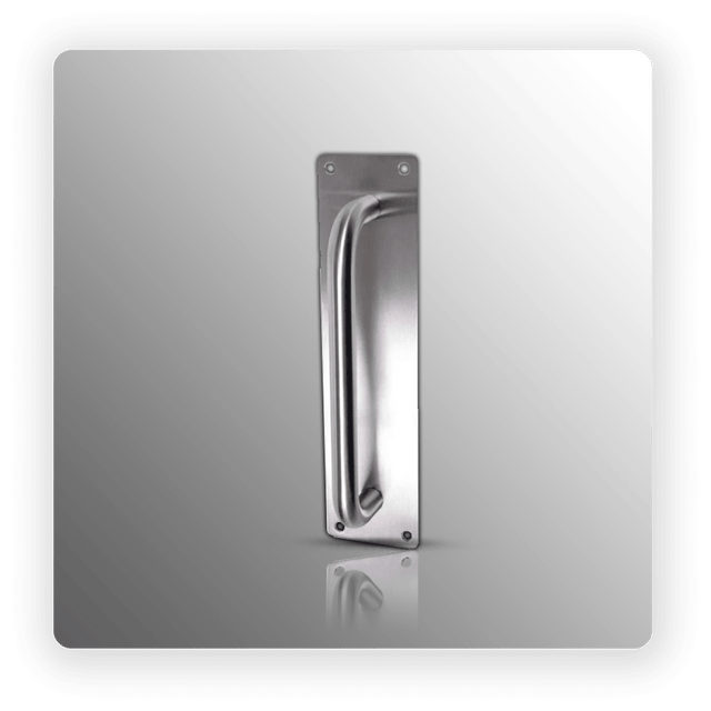 Door Pull Handles D Shaped Pull Handles on Backplate - 400mm Centres