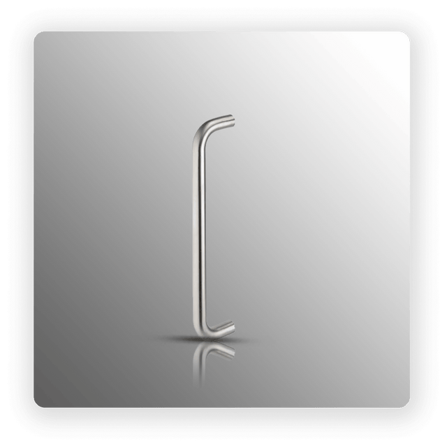 D Pull Handles in Satin Stainless Steel 300mm Centres