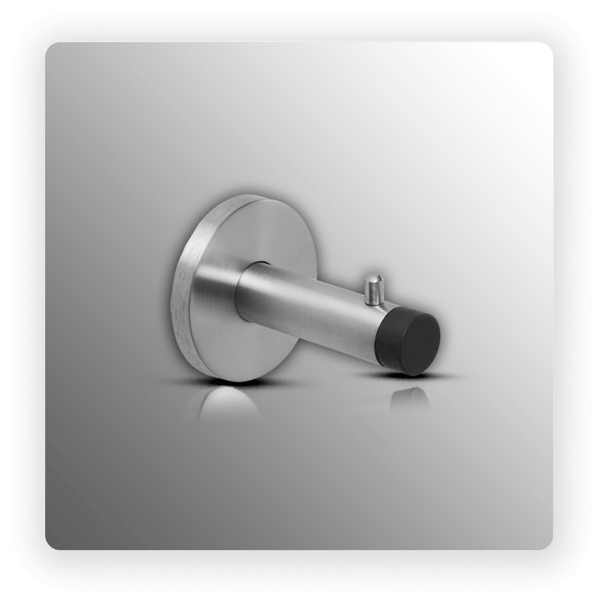 Satin Stainless Steel Coat Hooks with Rubber Buffer