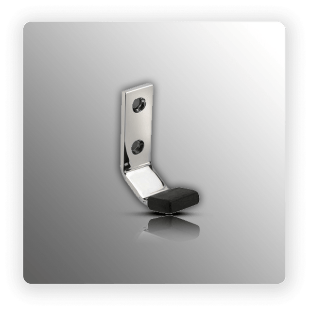 Wall Mounted Coat Hooks in Polished Stainless Steel with Buffer