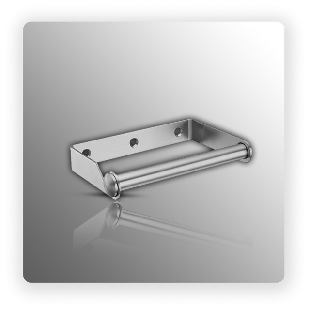 Brushed Stainless Steel Toilet Roll Holder for Bathrooms
