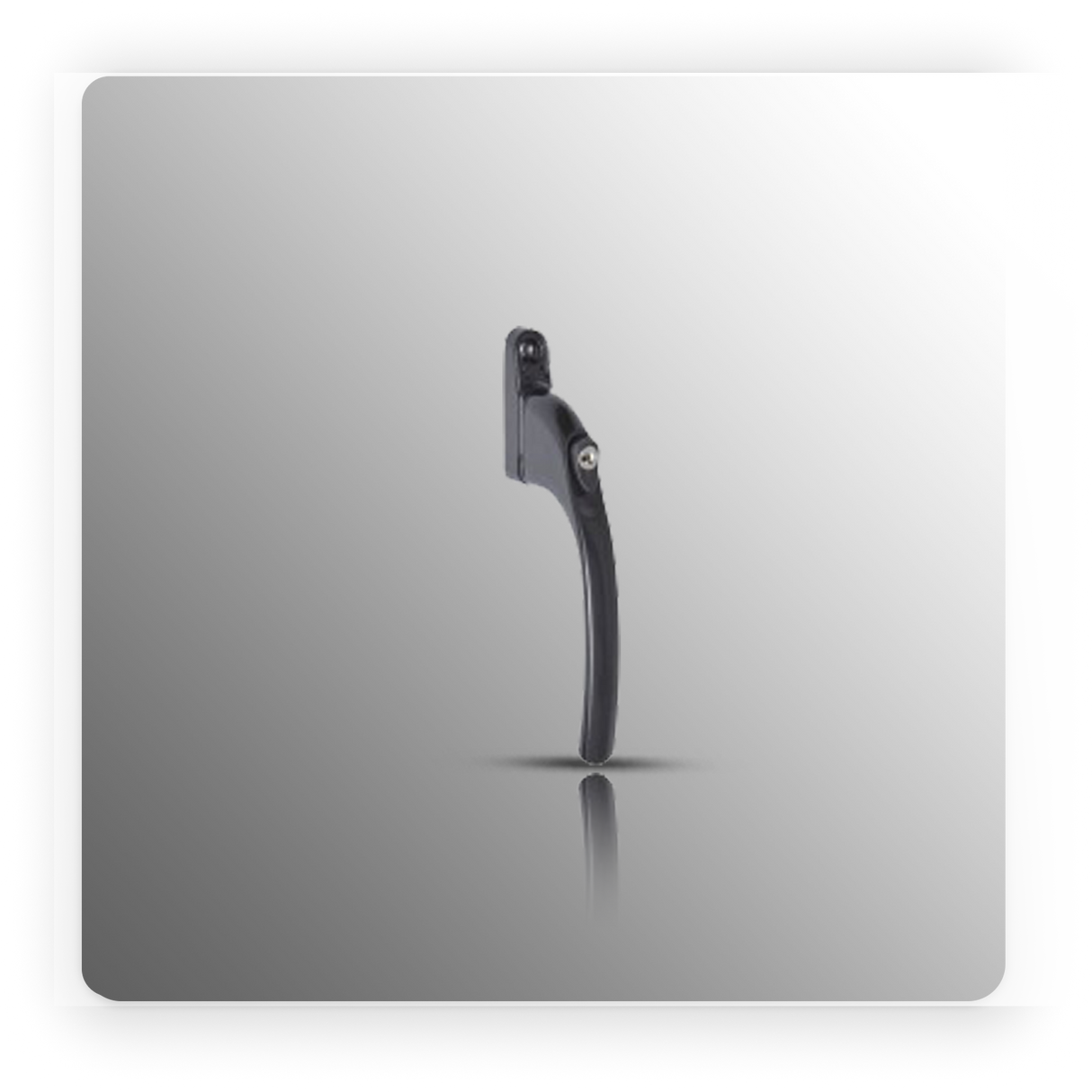 Black Aluminium UPVC Window Handles With Key Lock