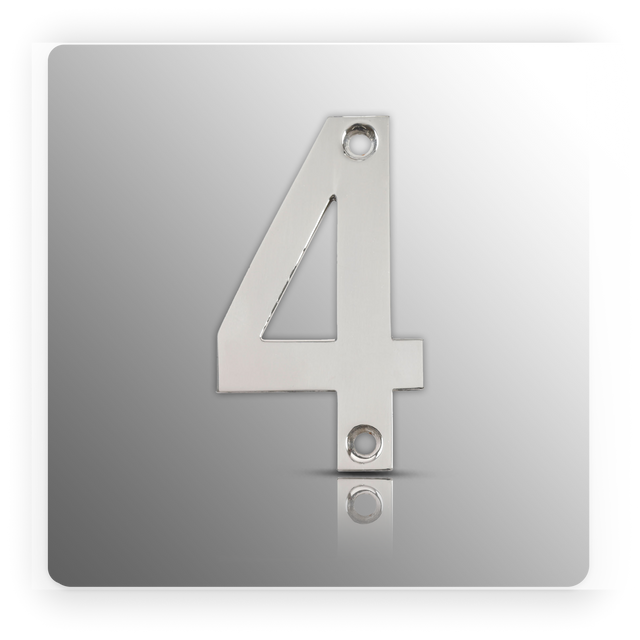 Front Door Numbers 3 Inch Polished Stainless Steel Door Numbers 0 - 9