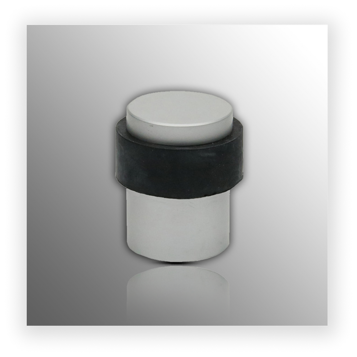 Floor Door Stop 28mm with Buffer Satin Chrome