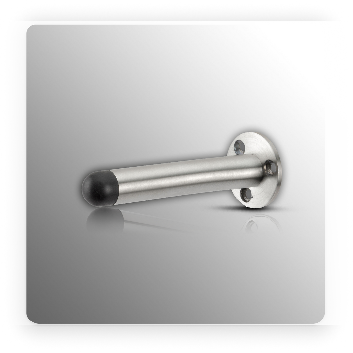 Skirting Door Stop with Satin Finish 100mm Projection