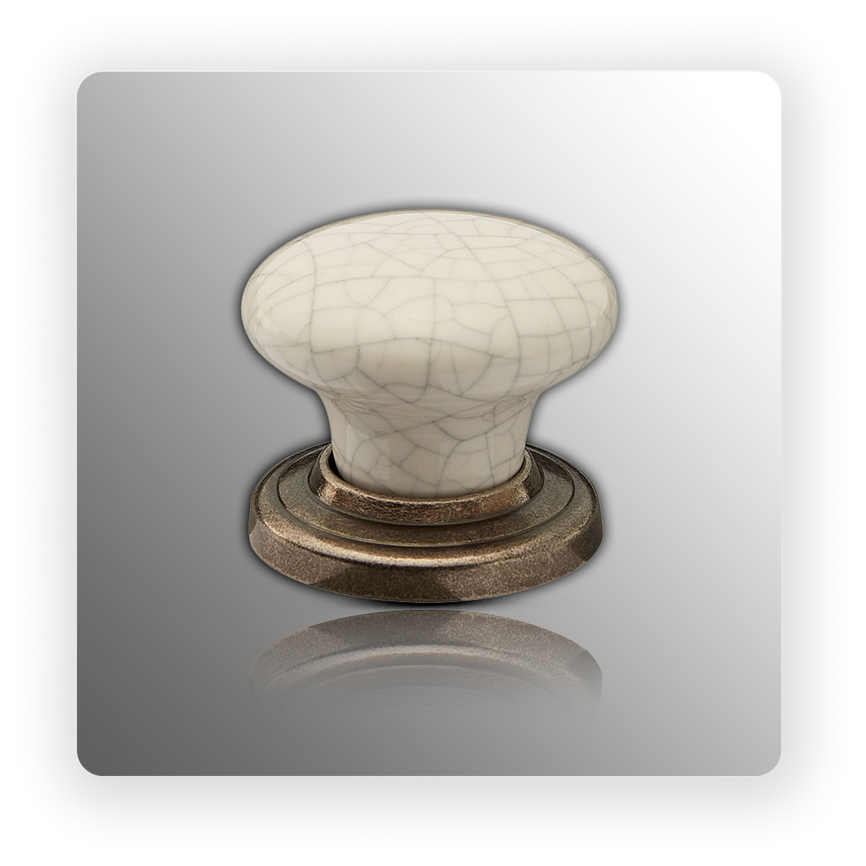 Ceramic Drawer Knobs with Crackle Glaze Finish