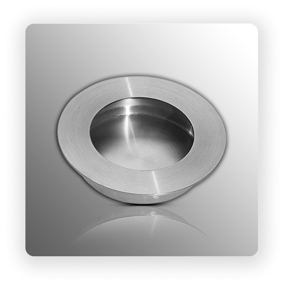 Satin Stainless Steel Round Flush Door Handle 65mm