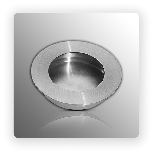 Satin Stainless Steel Round Flush Door Handle 65mm