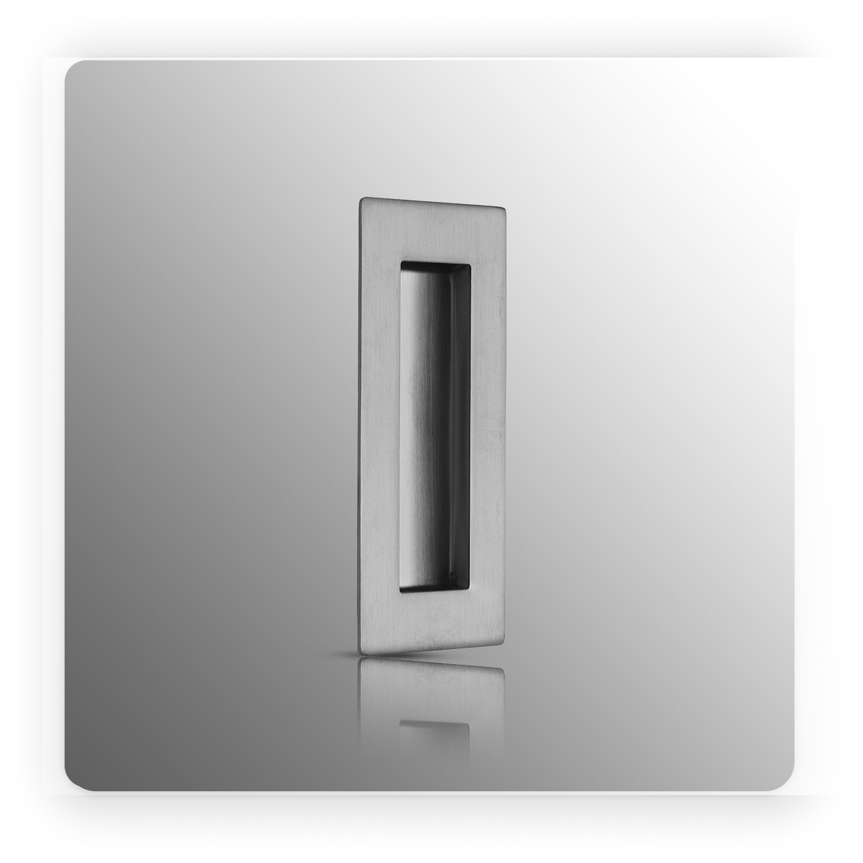 Rectangular Flush Handle 120mm x 50mm Satin Stainless Steel