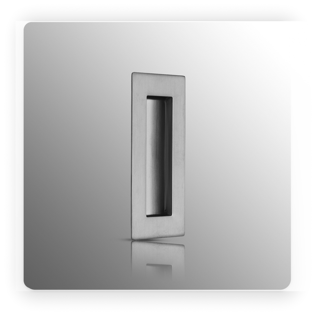 Rectangular Flush Handle 120mm x 50mm Satin Stainless Steel