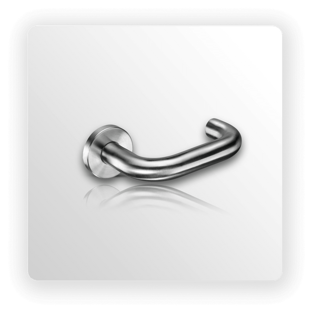 Stainless Steel Disabled Door Handles with Return to Door Lever