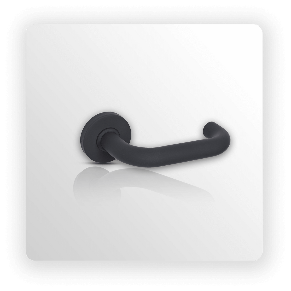 Internal Matte Black Door Handles with Return to Door Levers
