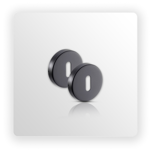 Black Escutcheons Keyhole Cover 10mm in Matte Finish