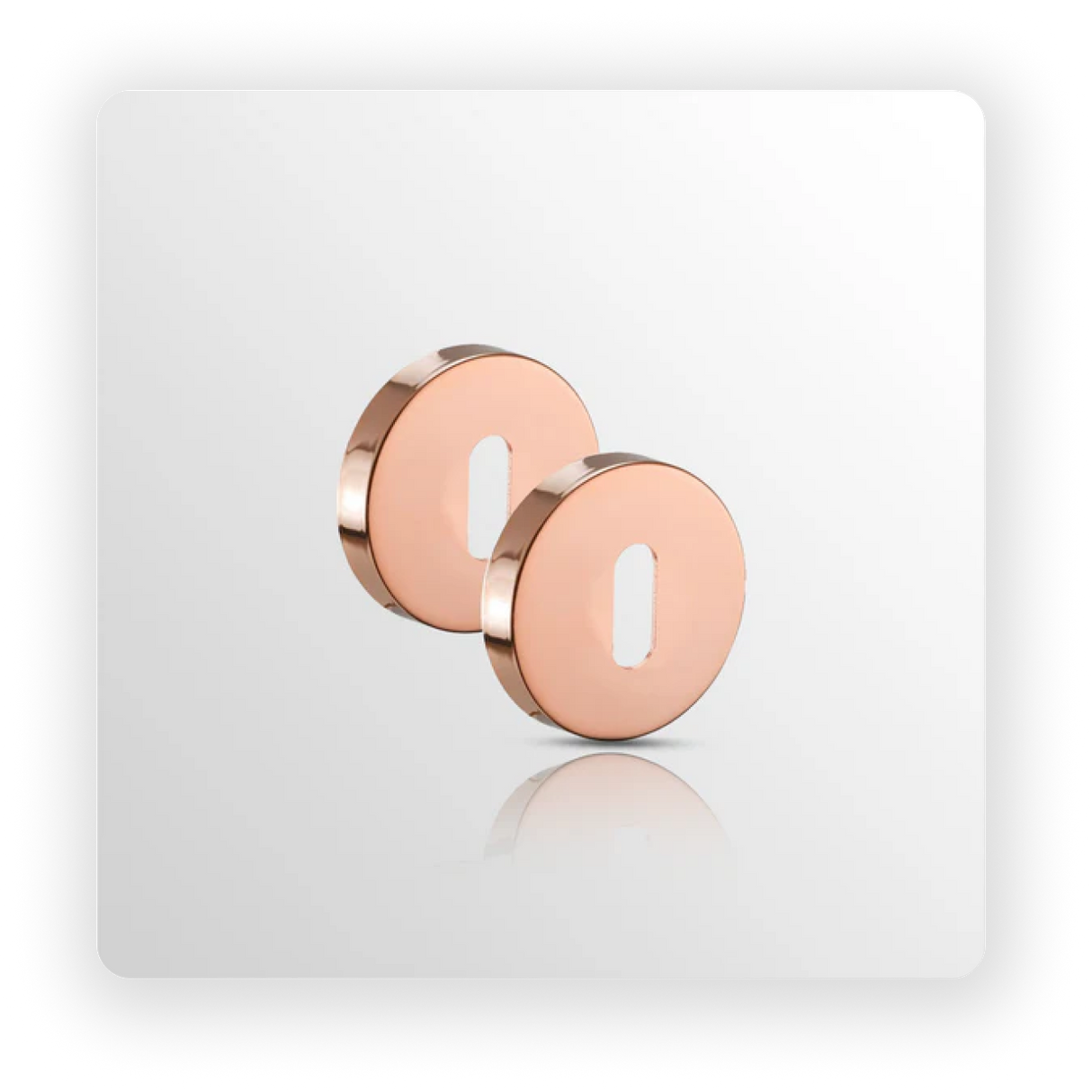 Copper Keyhole Escutcheons Keyhole Cover Plates Pair