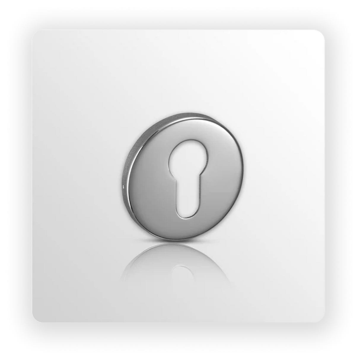 Euro Cylinder Escutcheon 6mm Slimline Pair