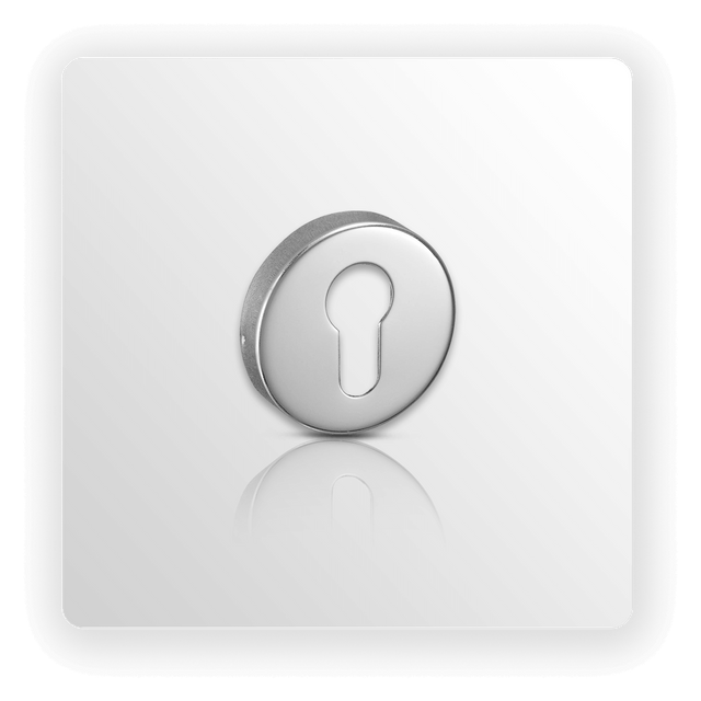 Euro Profile Escutcheons with Polished Finish