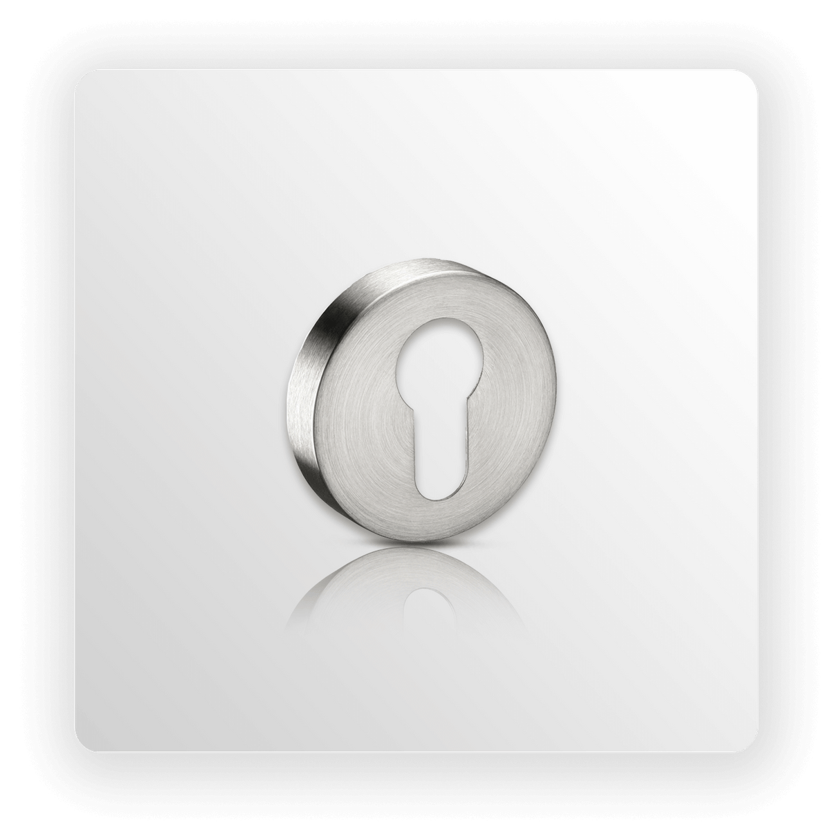 Euro Escutcheon Pair in Satin Stainless Steel 10mm