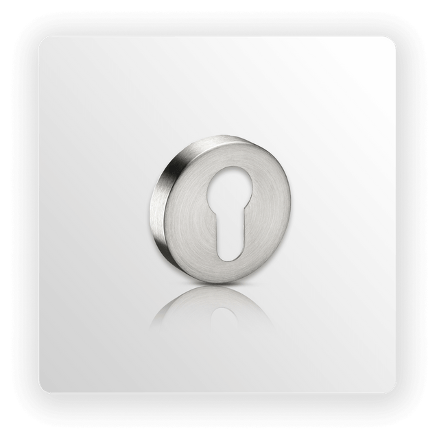Euro Escutcheon Pair in Satin Stainless Steel 10mm