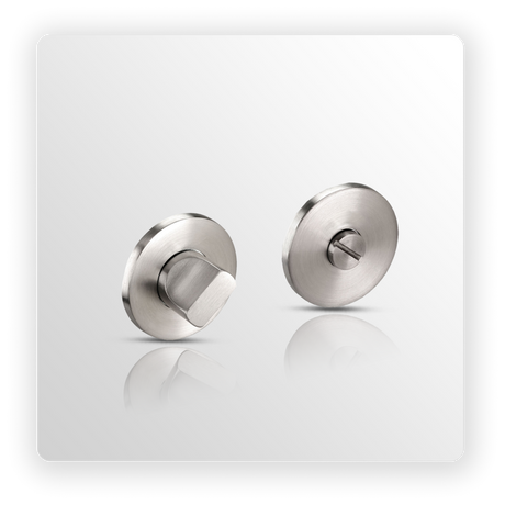 Satin Stainless Steel Bathroom Turn & Release 6mm Thick