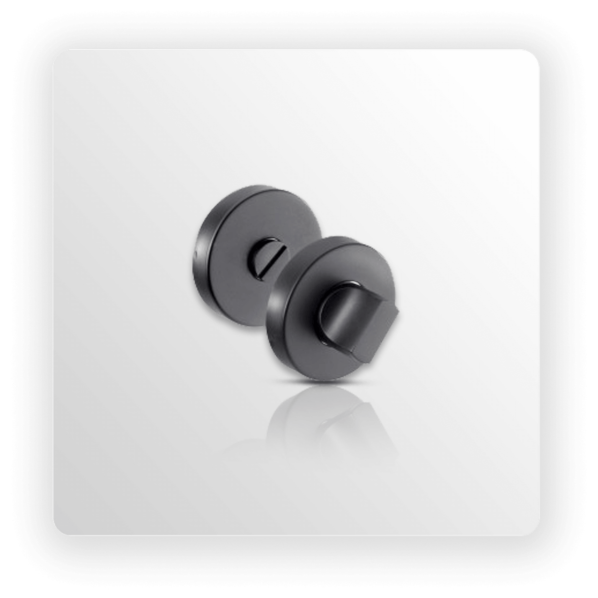 Black Thumb Turn Lock for Bathroom in Matte Finish