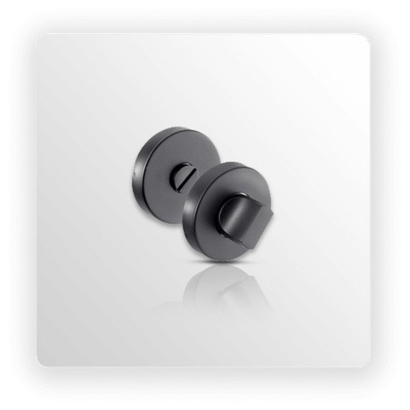 Black Thumb Turn Lock for Bathroom in Matte Finish