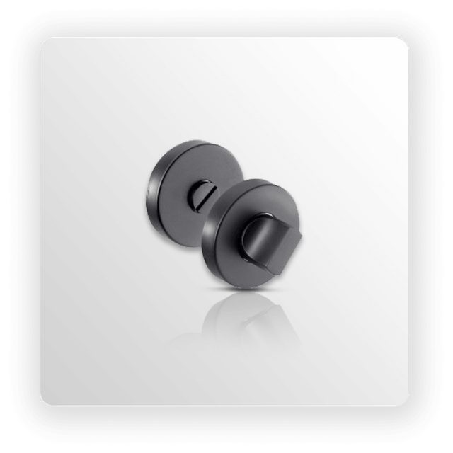 Black Thumb Turn Lock for Bathroom in Matte Finish